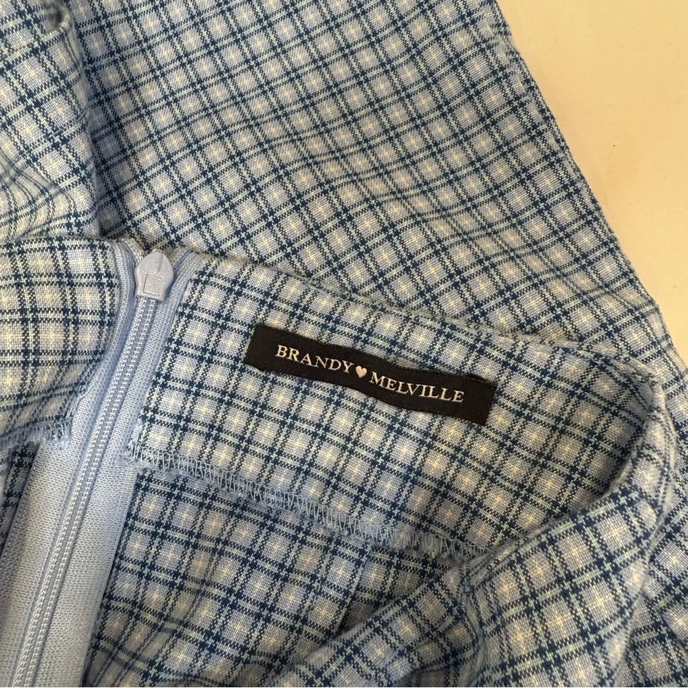 Brandy Melville Blue Plaid Skirt - Picture 9 of 11